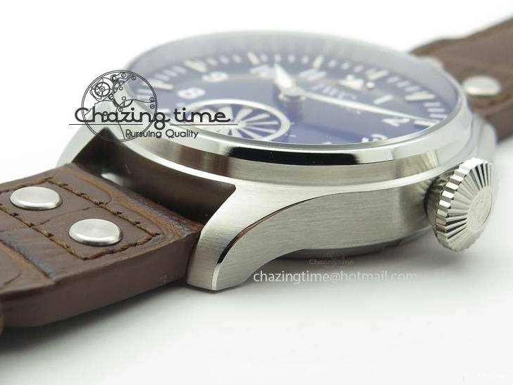 MIROTIME 0811 Reliable Big Pilot “Markus Buhler” IW5003 Turbine V6F Best Edition Blue Dial On Leather Strap A 7324